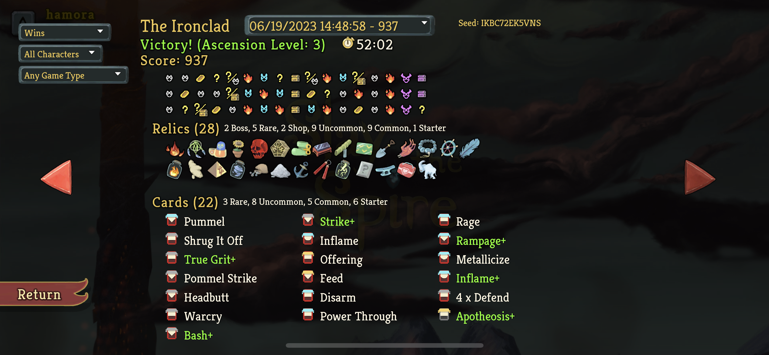 Ironclad ascension  deck